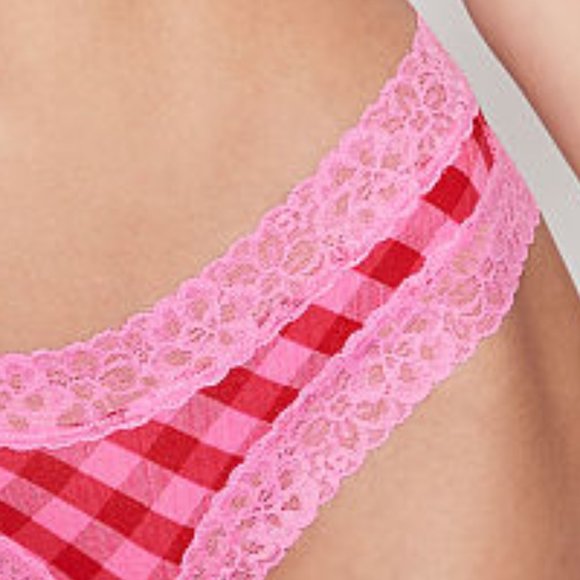 Pink & Red Plaid Cheeky VS NWT Victoria's Secret Cheekies - Picture 10 of 16